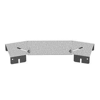 Крышка к повороту горизонтальному регулируемому к лотку 100, толщ. 1,5 мм, Сендзимир цинк Ostec