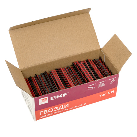 Гвозди по бетону, металлу, кирпичу для монтажного пистолета (тип CN) диаметр 2,7 мм длина 25 мм (1000 шт,) Expert EKF