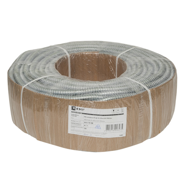 Металлорукав Р3-ЦХ-15 с протяжкой (100 м) PROxima EKF