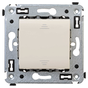 Перекрестный переключатель одноклавишный в стену, "Avanti", "Ванильная дымка" DKC
