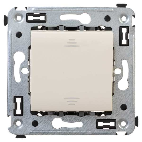 Перекрестный переключатель одноклавишный в стену, "Avanti", "Ванильная дымка" DKC