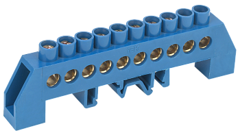 Шина N "ноль" в комбинированном DIN-изоляторе типа "Стойка" ШНИ-8х12-10-КС-С IEK