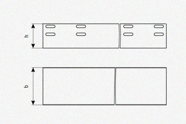 Лоток глухой ЛМГ 500х65х2000 У3, окрашенный, S1,5