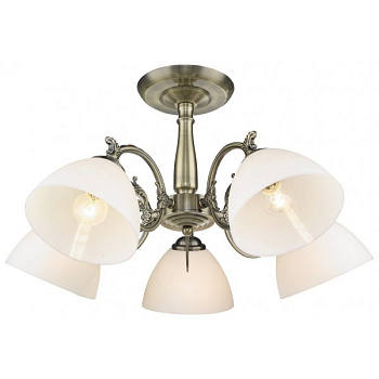 Люстра потолочная Бронза/Белый E27 5*60Вт 110-507-05 VELANTE