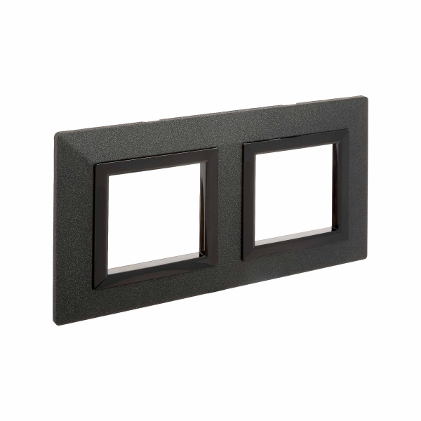 Рамка из металла, "Avanti", графитовая, 2 поста (4 мод.) DKC