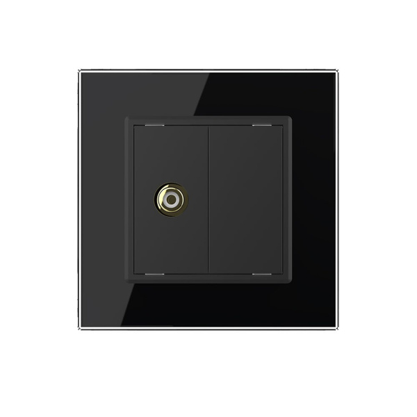 Розетка видео RCA "тюльпан" Черная Livolo Розетка видео RCA "тюльпан" Черная Livolo