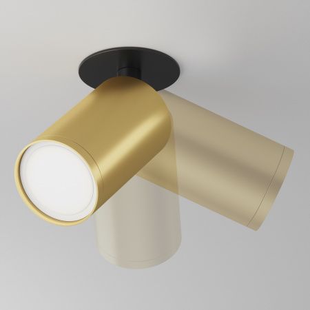 Потолочный светильник 1*GU10 10Вт Черный и Матовое золото IP20 Ceiling & Wall C049CL-U-1BMG Technical Maytoni