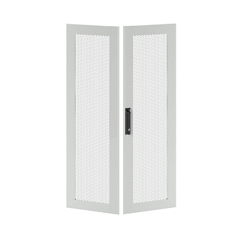 Дверь перфорированная двухстворчатая для IT-CQE 1600 x 800 RAL7035 DKC Дверь перфорированная двухстворчатая для IT-CQE 1600 x 800 RAL7035 DKC