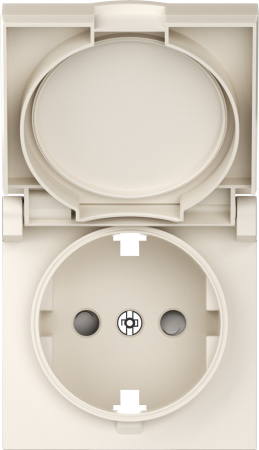 Donel A07 матовый кремовый накладка для розетки Schuko с заземлением, с крышкой, 16A 250 В~, серия DB
