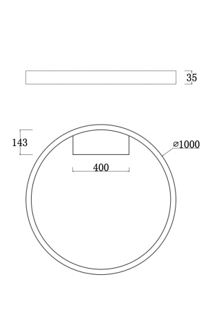 Потолочный светильник 65Вт 4000K Белый IP20 Rim MOD058CL-L65W4K Technical