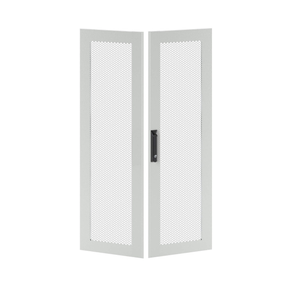 Дверь перфорированная двухстворчатая для IT-CQE 2200 x 600 RAL7035 DKC Дверь перфорированная двухстворчатая для IT-CQE 2200 x 600 RAL7035 DKC