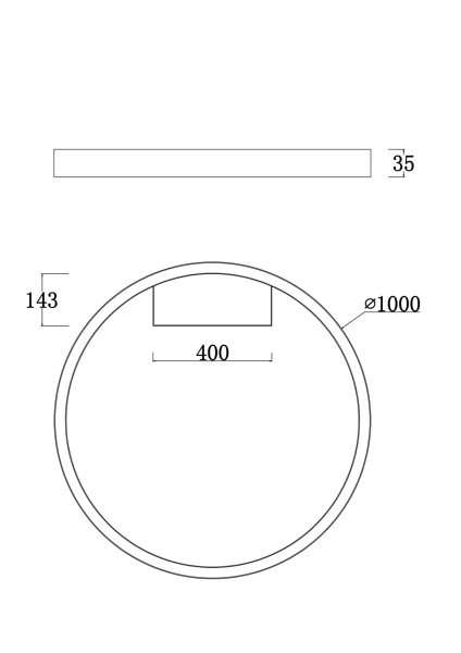 Потолочный светильник 65Вт 4000K Черный IP20 Rim MOD058CL-L65B4K Technical
