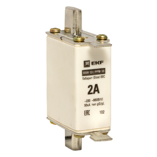 Плавкая вставка ППН-33 100/ 2А габарит 00С PROxima EKF