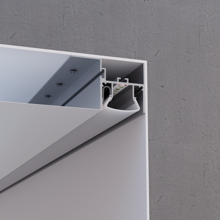 08-54 Профиль алюминиевый для натяжного потолка под светодиодн. ленту (крепление к потолку), 52.1х35.2 мм, 2 м Apeyron