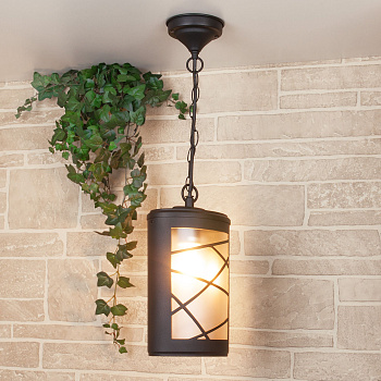 Уличный подвесной светильник 1*E27 черный IP44 Premier H (a039857) Elektrostandard