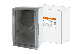 Щит пластиковый ЩМП-0-1, прозр., крышка, ABS, IP65, -45 до +75 С, навесной, (300x200x130) TDM