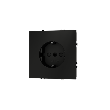 Розетка встраиваемая Voltum S70 с заземлением и защитными шторками, 16А, (черный матовый) Розетка встраиваемая Voltum S70 с заземлением и защитными шторками, 16А, (черный матовый)