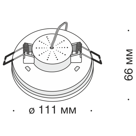 Встраиваемый светильник 6Вт 4200K Белый IP20 Plastic DL297-6-6W-W Technical