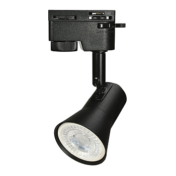 Светильник-прожектор трековый под лампу GU10 черный Volpe