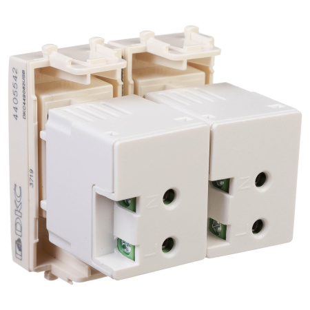 USB зарядное устройство модульное, "Avanti", "Ванильная дымка", 2 модуля DKC