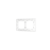 Рамка стеклянная Voltum S70 на 2 поста, (белый, матовый, стекло)