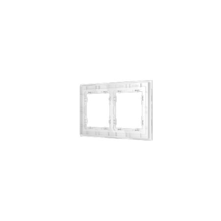 Рамка стеклянная Voltum S70 на 2 поста, (белый, стекло)