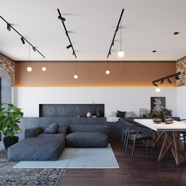 Трековый св-к димм.с ДУ,со сменой цв.темп.IP20 LED 3000~6500К 12W 48V черный FLUM E NOVOTECH