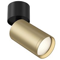 Потолочный светильник 1*GU10 10Вт Черный и Матовое золото IP20 FOCUS S C050CL-1BMG Technical
