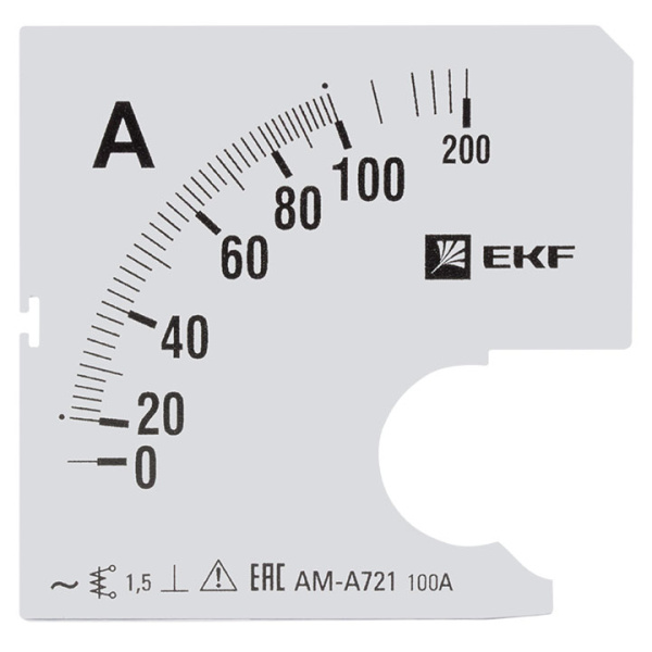 Шкала сменная для A721 100/5А-1,5 PROxima EKF Шкала сменная для A721 100/5А-1,5 PROxima EKF