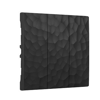 Набор клавиш для выключателя трехклавишного (черный) Hammer СУ IP20 Werkel