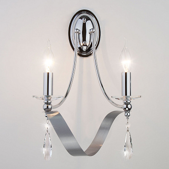 Бра в классическом стиле 2*E14 60Вт хром IP20 Adelia (60064/2 хром) Eurosvet