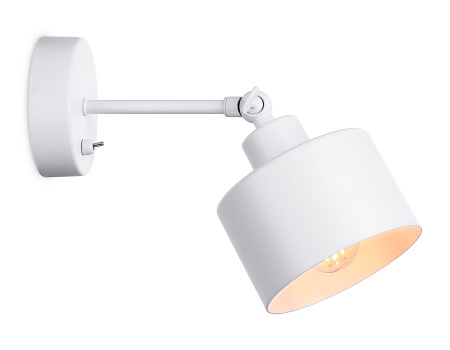 Накладной спот с выключателем в стиле лофт TR8135 WH белый E27 max 40W D120*290 Ambrella Light