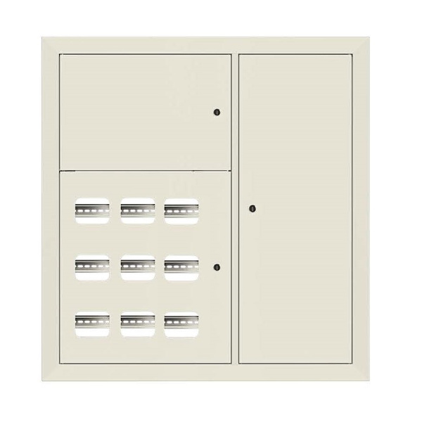 Щит этажный 9 кв, RAL9002 3 окна в ряд по гориз, (1000х950х150) PROxima EKF