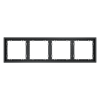Рамка пластиковая Voltum S70 на 4 поста, (графит)