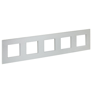 SKANDY Рамка 5-местная SK-F35S металл серебряный IEK