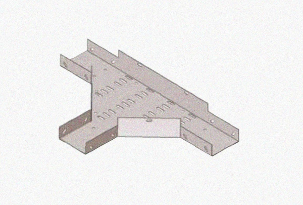 Лоток тройниковый замковый перфорированный ОТЗ 500х60 УХЛ1, горячее цинкование, S1,5