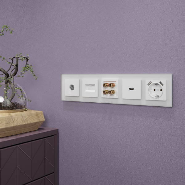 Favorit Рамка на 5 постов (белый матовый) Werkel