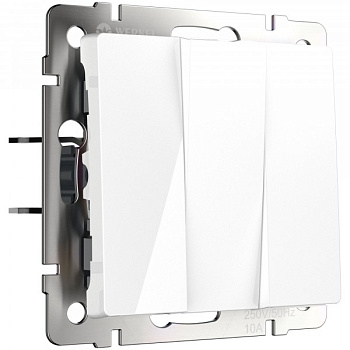 Встраиваемые механизмы Выключатель СУ 3-кл 10А Белый IP20 Werkel