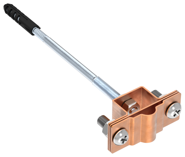 Держатель проводника круглого 8-10мм для деревянного фасада медь IEK