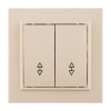 Минск Выключатель 2-кл, СП проходной 10А бежевый EKF