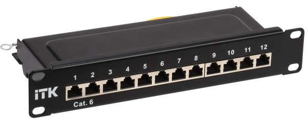 ITK 1U патч-панель кат.6 STP 12 портов 10" (Dual IDC)