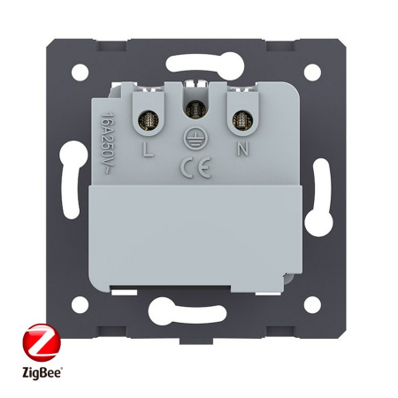 Розетка ZigBee (Wi-Fi) с з/з с защитными шторками 16A, цвет зеленый (механизм) Livolo