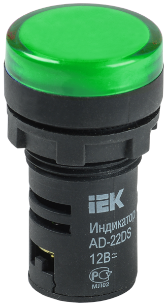 Лампа сигнальная AD22DS(LED)матрица d22мм синий 230В 