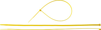 Кабельные стяжки желтые КС-Ж1, 4.8 x 400 мм, 100 шт, нейлоновые, Профессионал ЗУБР