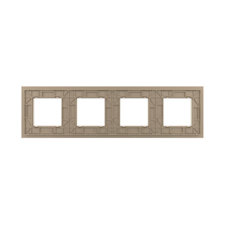 Рамка для четырех розеток Золотая Livolo