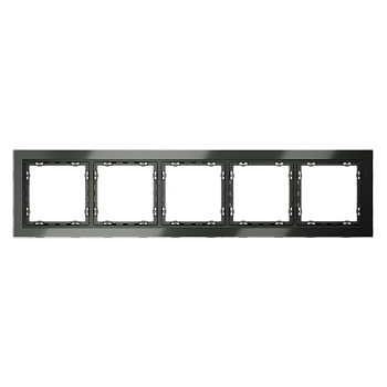 Рамка стеклянная Voltum S70 на 5 постов, (титан, стекло)