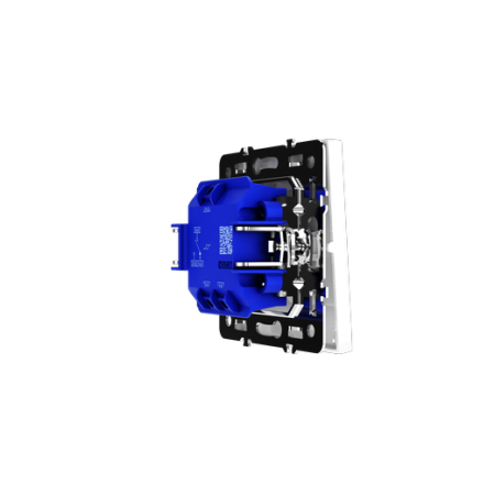 Проходной переключатель встраиваемый Voltum S70 одноклавишный 10А, (белый глянцевый)