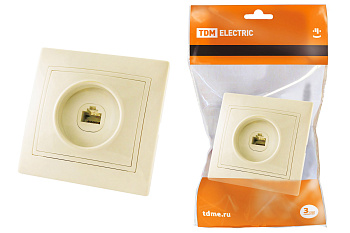 Розетка телефонная RJ11  сл. кость "Таймыр" TDM Розетка телефонная RJ11  сл. кость "Таймыр" TDM