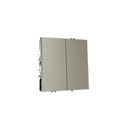 Выключатель встраиваемый Voltum S70 двухклавишный 10А, (шелк)