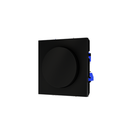 Светорегулятор встраиваемый Voltum S70 поворотно-нажимной 600 Вт, (черный матовый)